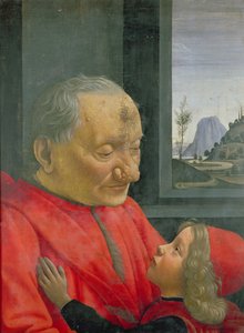 Een oude man en een jongen, 1480s door Domenico Ghirlandaio